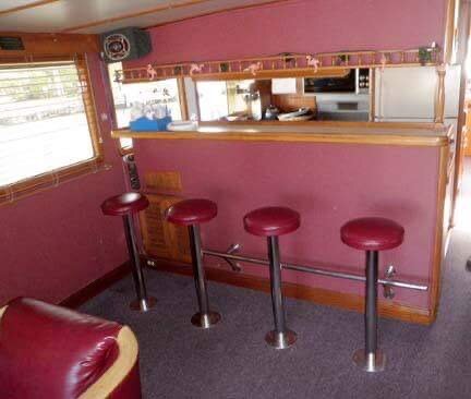 The onboard bar with seating